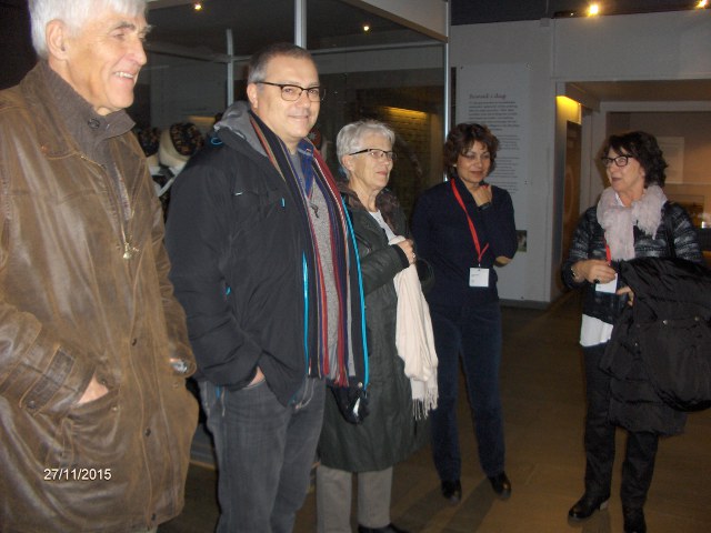 In the museum - on the left our local guide.