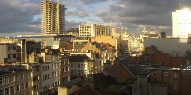 Antwerp in the morning sun.
