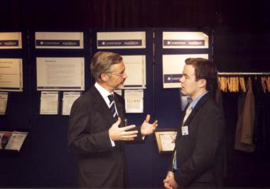 Prof. Dr. H. Biedermann and the Euroforum Manager Robert Watts<BR>
 (Photo Behrend)