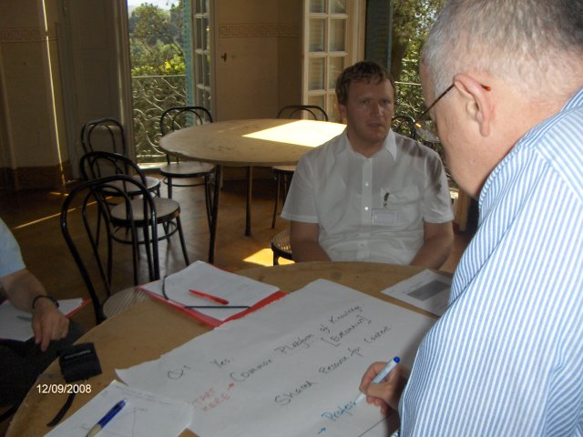 Workshop: Lauri Power, Robert Gordon University Aberdeen, is writing down the results.