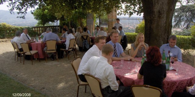 Lunch in the garden of Villa Montalto