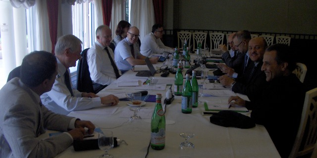 Board meeting in the Hotel De La Paix.